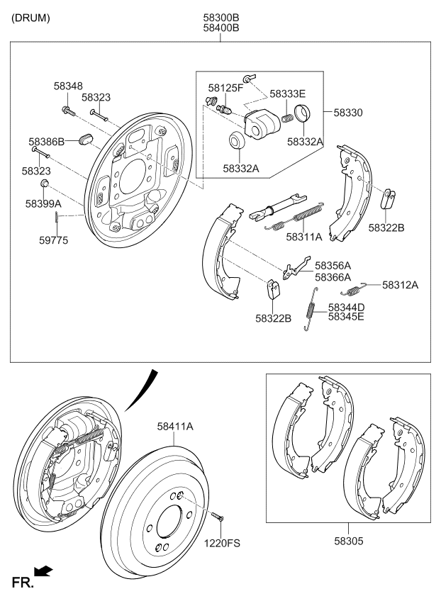 5833311000 Kia Spring-Wheel Cylinder