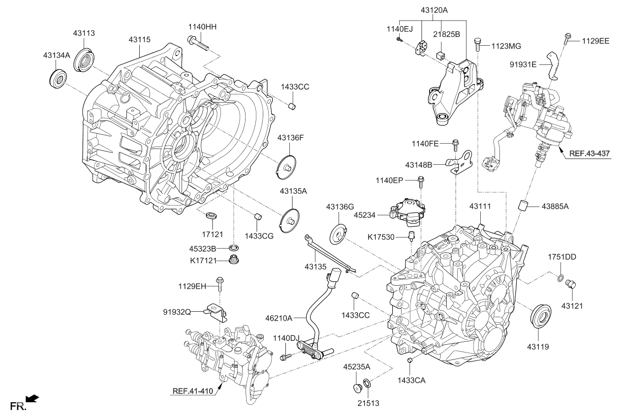 431202D000 Kia Bracket-TRNASMISSION