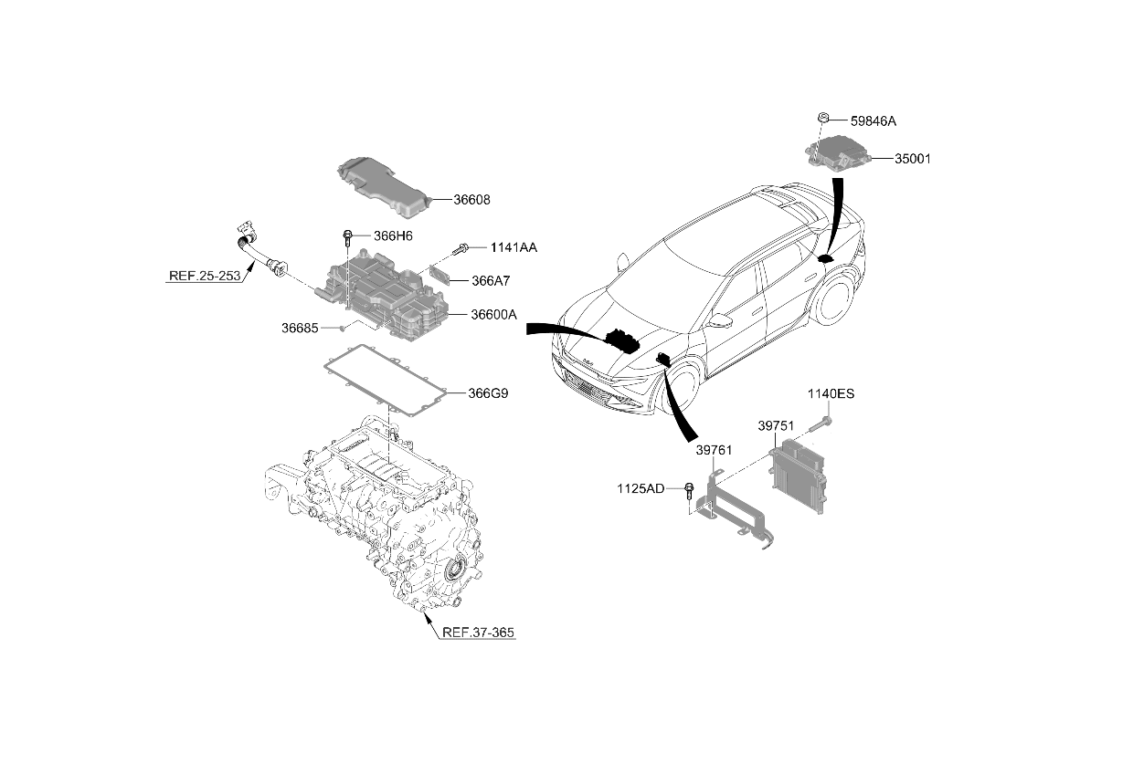 366011XFA6 Kia INVERTER ASSY  