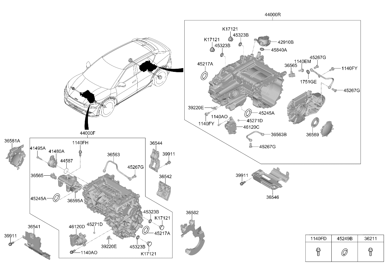 4400018MB2 Kia MOTOR-GEAR DRIVE UNI  