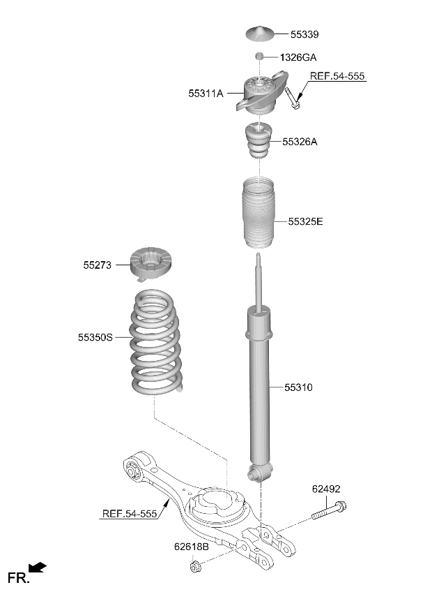 55307CVEC0 Kia Shock Absorber Assembly