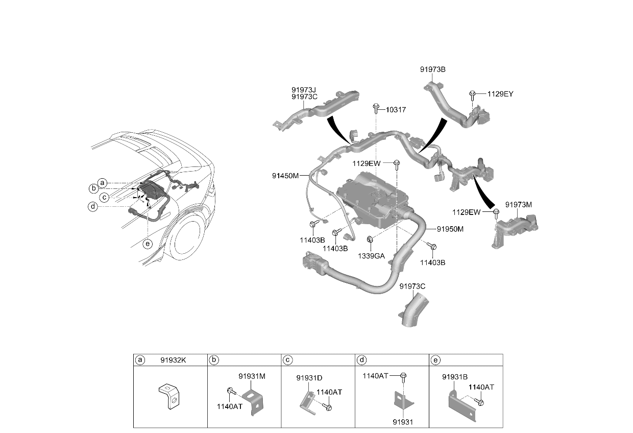 91931CV910 Kia Wiring Mounting Bracket  