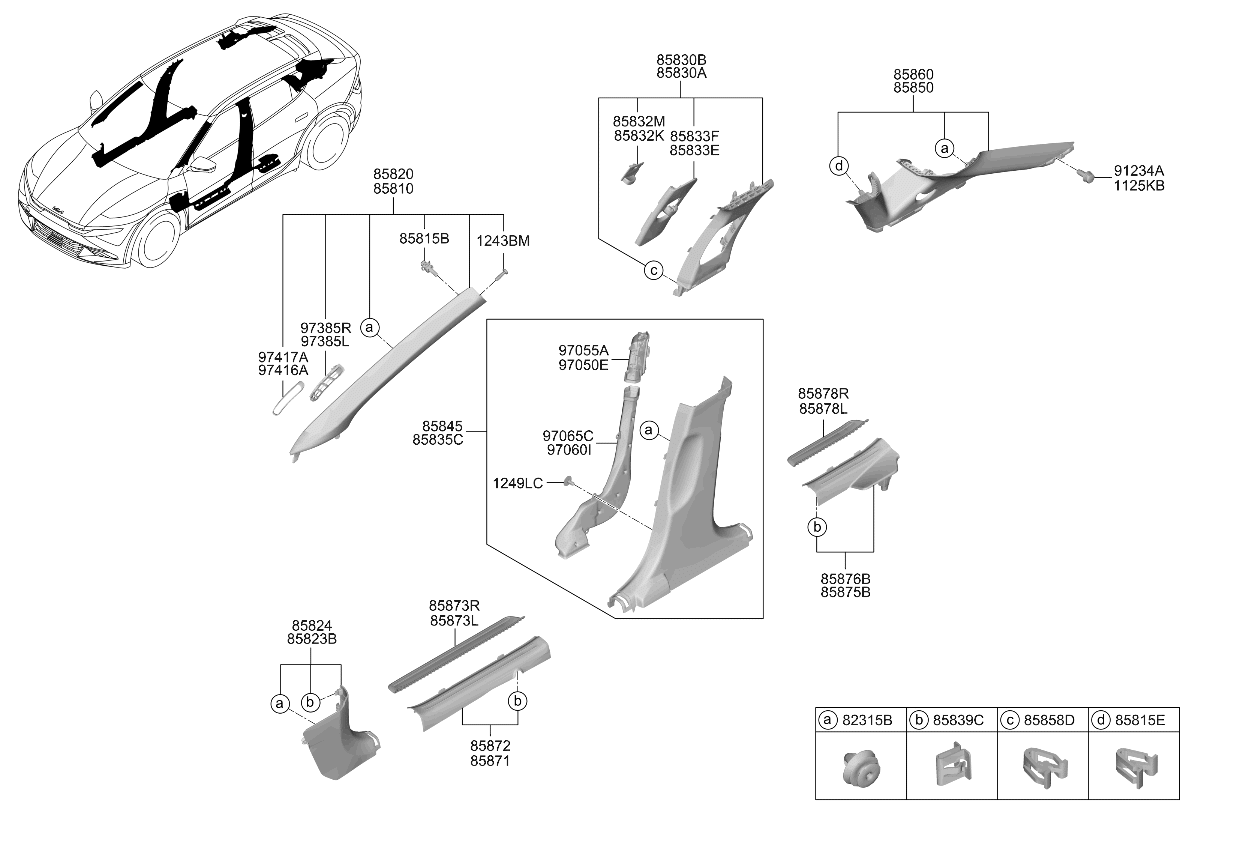 97060CVAA0 Kia DUCT ASSY-PILLAR,LH  