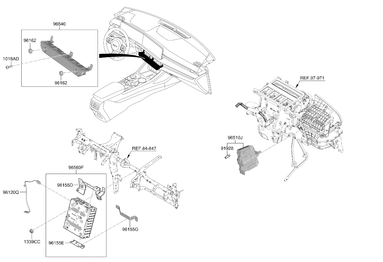 96510L2GA0 Kia UNIT ASSY-DCU  
