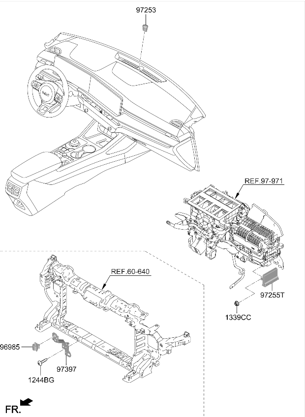 97255L2AQ0 Kia Control Assembly  