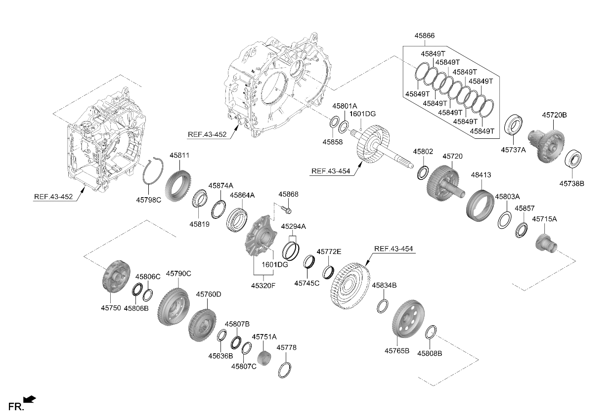 457204G611 Kia GEAR KIT-ATA TRANSFE  