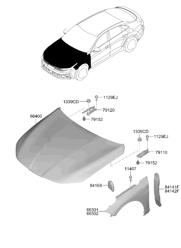 841E6L2000 Kia INSULATOR-FENDER UPP