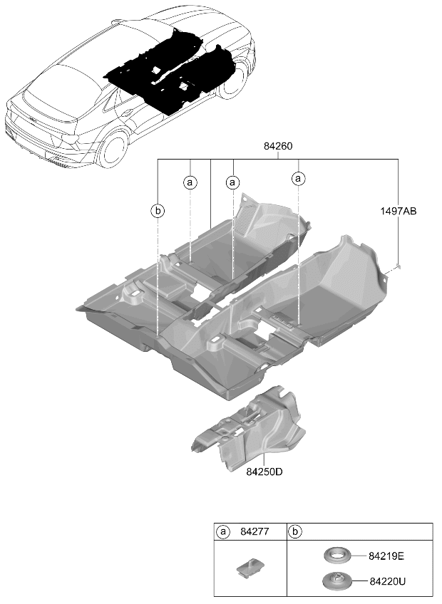 84260L2CB0WK Kia Floor Carpet Assembly  