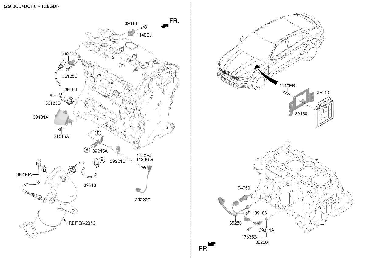 391042S303 Kia Electronic Control Unit