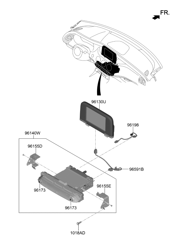 Kia 96160J5110FHV Audio Assembly 96160J5110FHV Kia Audio Assembly