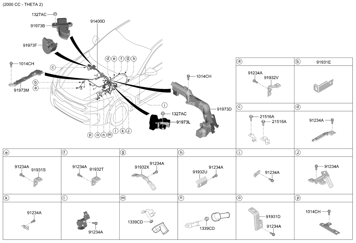 Kia 91410J5172 Control Wiring Assembly 91410J5172 Kia Control Wiring Assembly