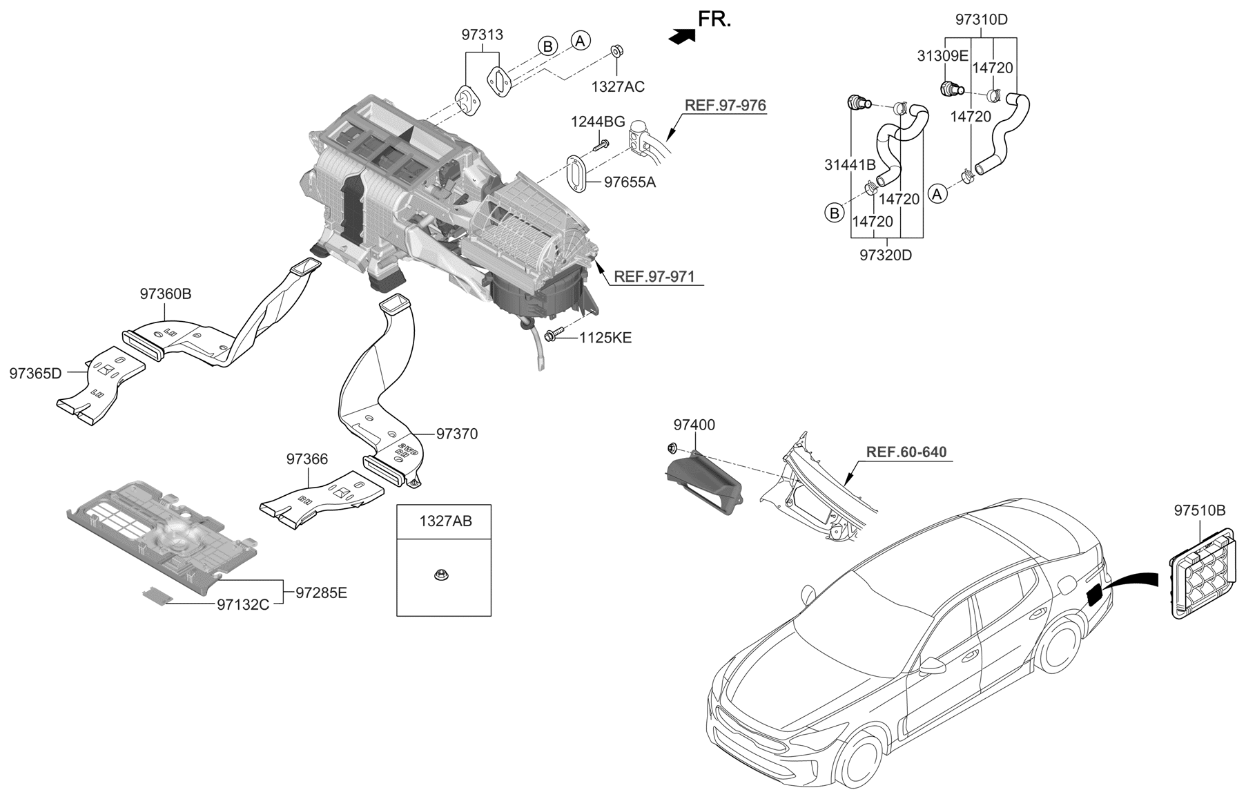 Kia 97285J5000YBR Cover Assembly-Under,LH 97285J5000YBR Kia Cover Assembly-Under,LH