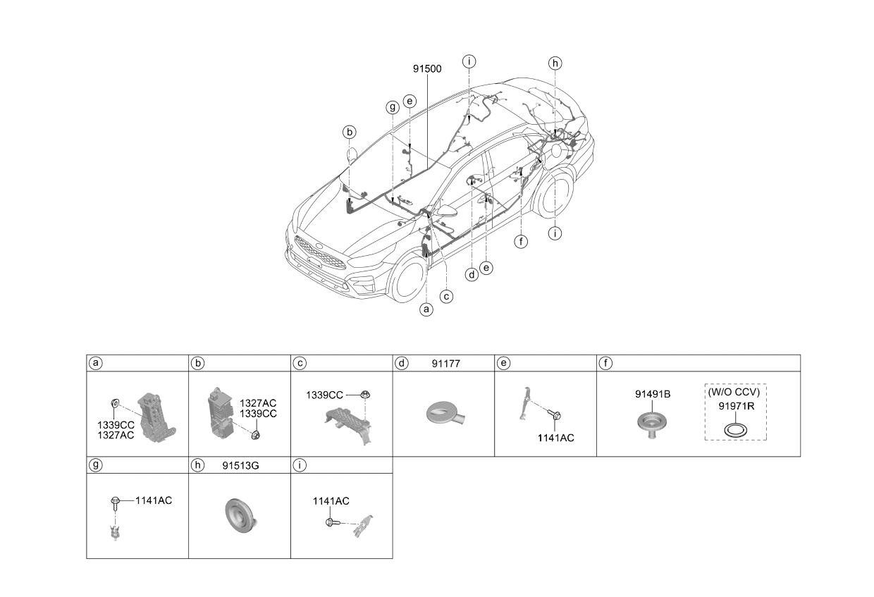 Kia 91510M7162 Floor Wiring Assembly 91510M7162 Kia Floor Wiring Assembly