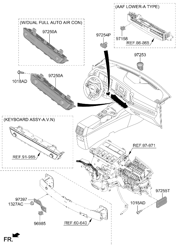Kia 97250DW200FHL Heater Control Assembly 97250DW200FHL Kia Heater Control Assembly