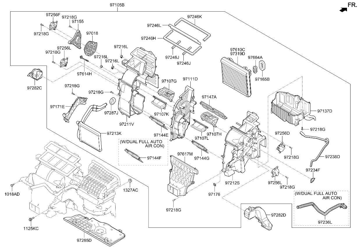 97285D9000WK Kia Cover Assembly-Under,RH
