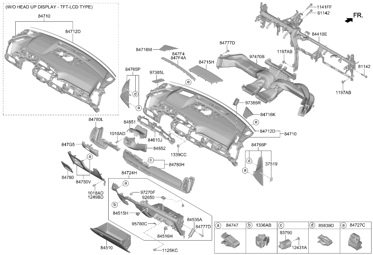 84724P2AA0 Kia BRKT ASSY-CLUSTER SU