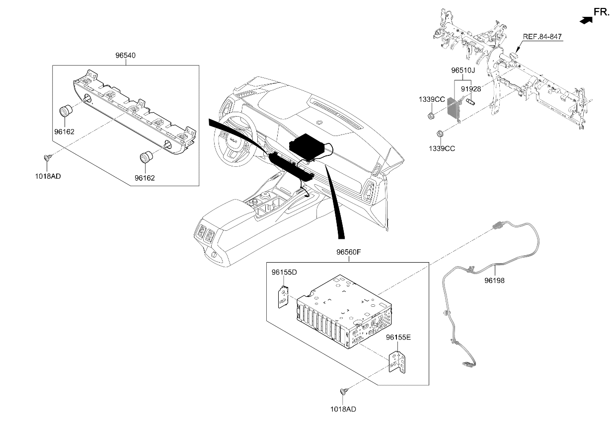 Kia 96175R5LA0 BRACKET-SET MTG,LH 96175R5LA0 Kia BRACKET-SET MTG,LH