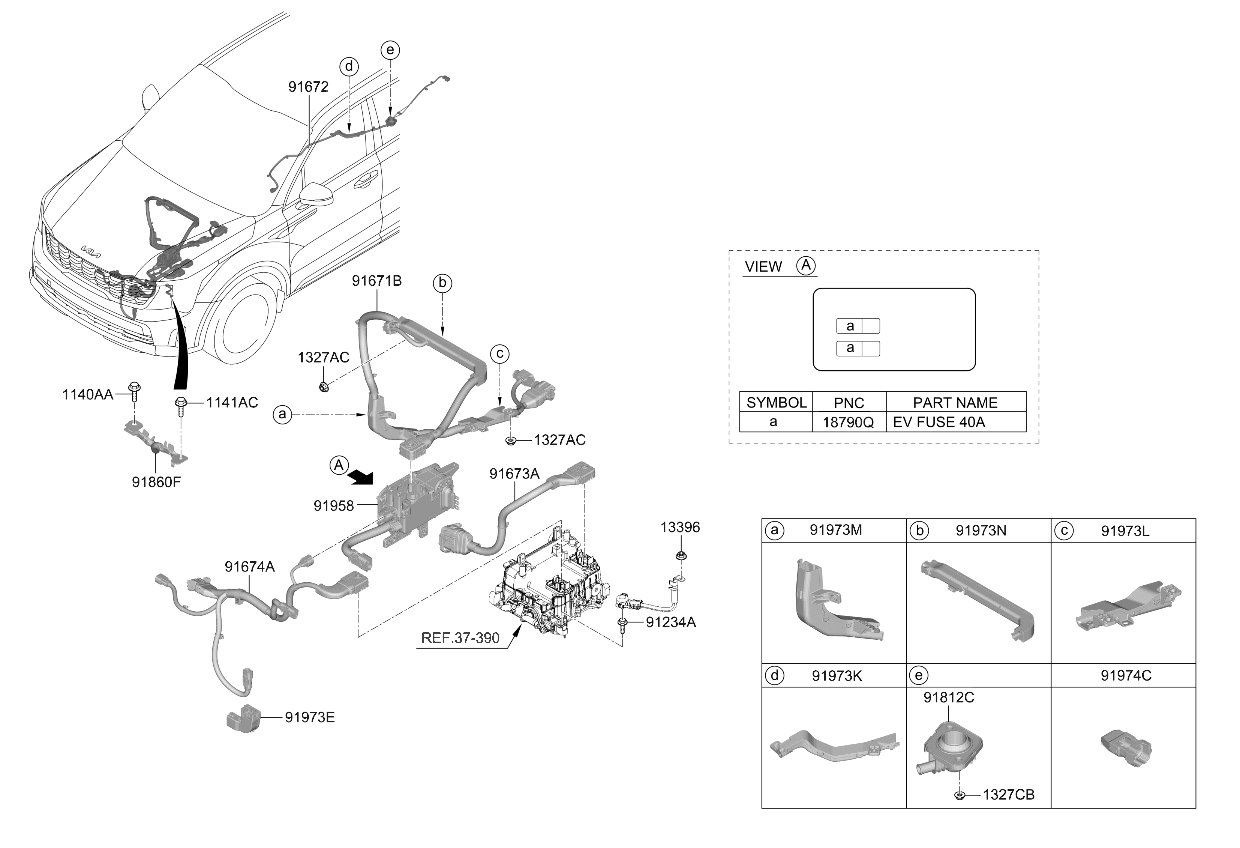 Kia 91961P4100 Wiring Protector 91961P4100 Kia Wiring Protector