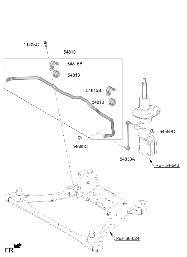 54813P2500 Kia Stabilizer Bar Bush