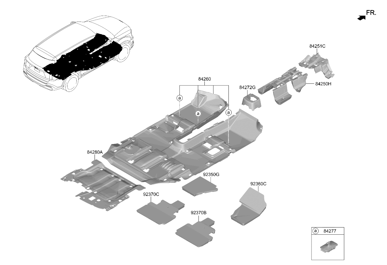 84260P4120WK Kia Floor Carpet Assembly