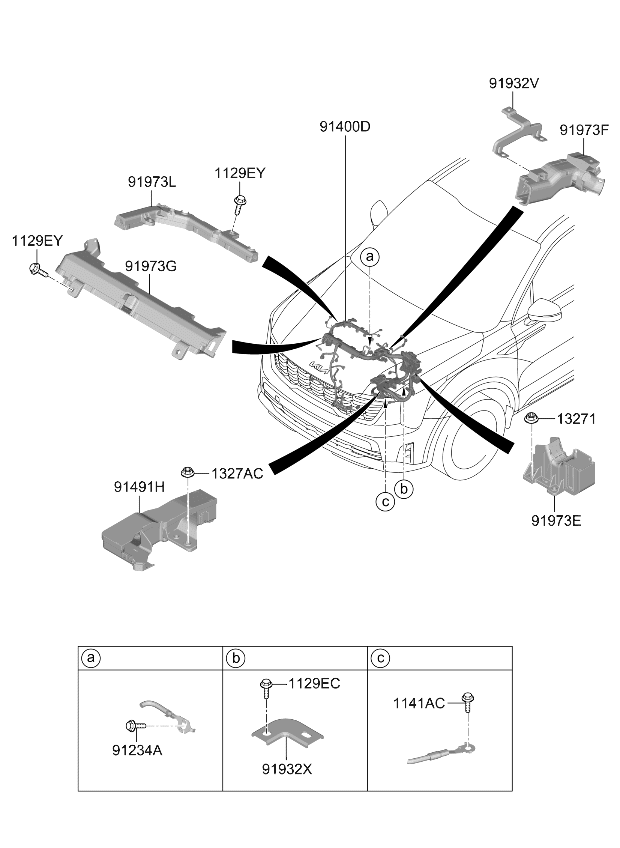 Kia 91931CJ520 Wiring Mounting Bracket 91931CJ520 Kia Wiring Mounting Bracket