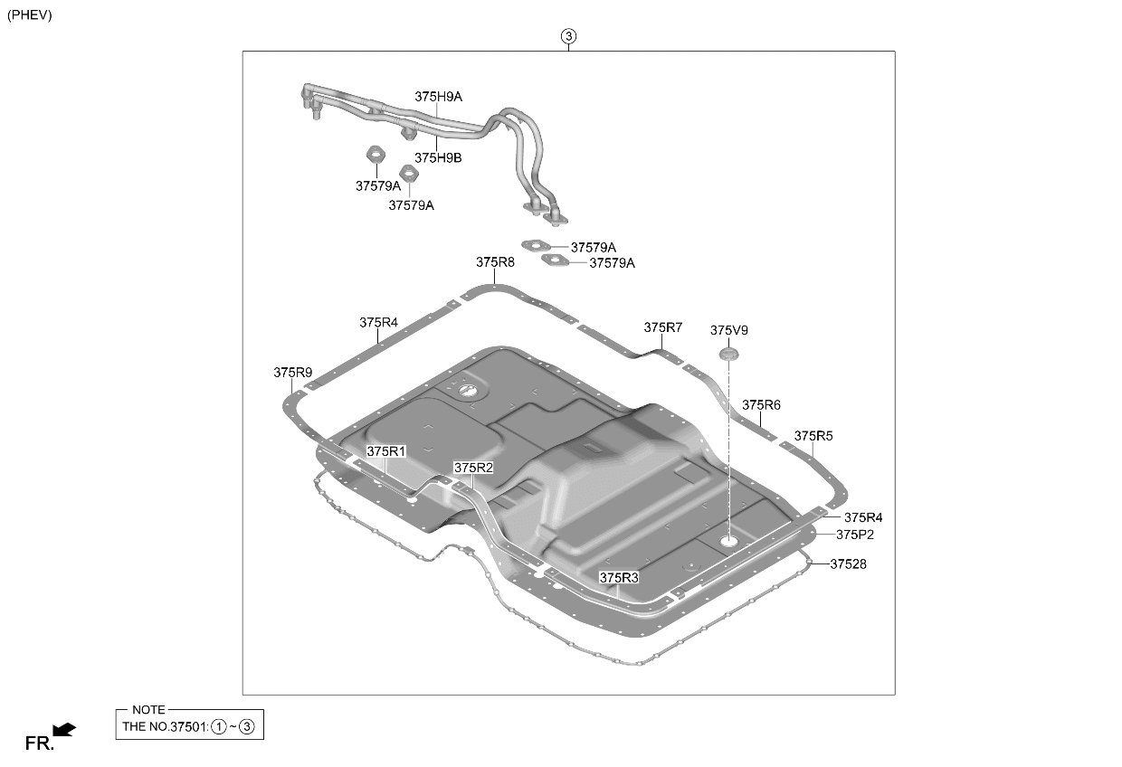 Kia 37579P4500 GASKET-PIPE BODY MTG 37579P4500 Kia GASKET-PIPE BODY MTG