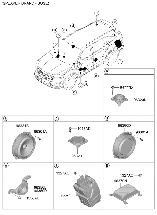 96370P2200 Kia External Amp Assembly
