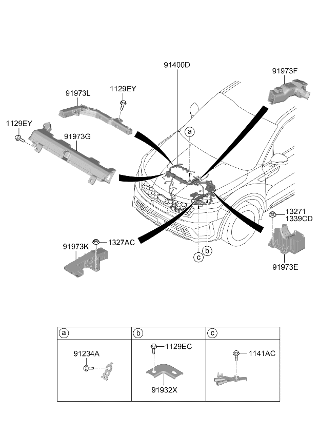 Kia 91400P4311 Control Wiring Assembly 91400P4311 Kia Control Wiring Assembly