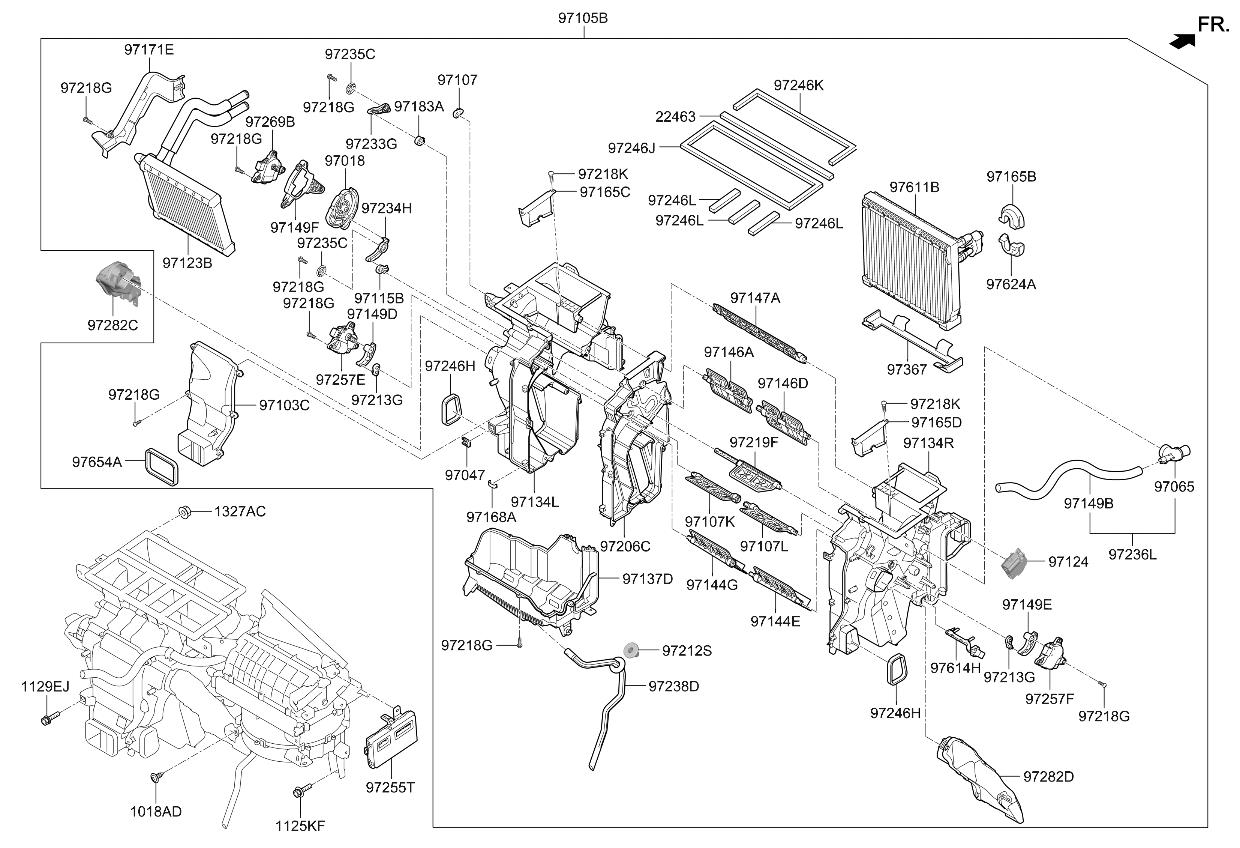 97103F6AA0 Kia Cover-Console Duct