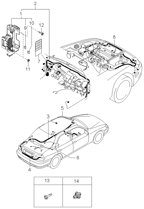 Kia 0K2A167731D Fuse Label 0K2A167731D Kia Fuse Label
