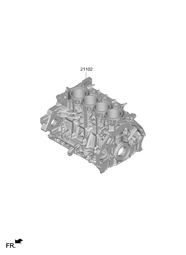 31HB22MK00 Kia Short Block Engine Assembly