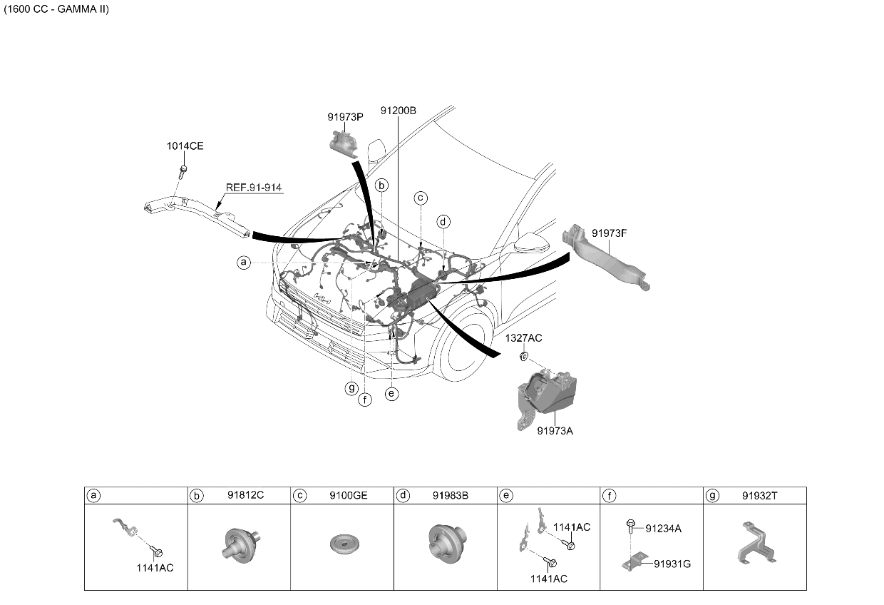 91961AA020 Kia Wiring Protector