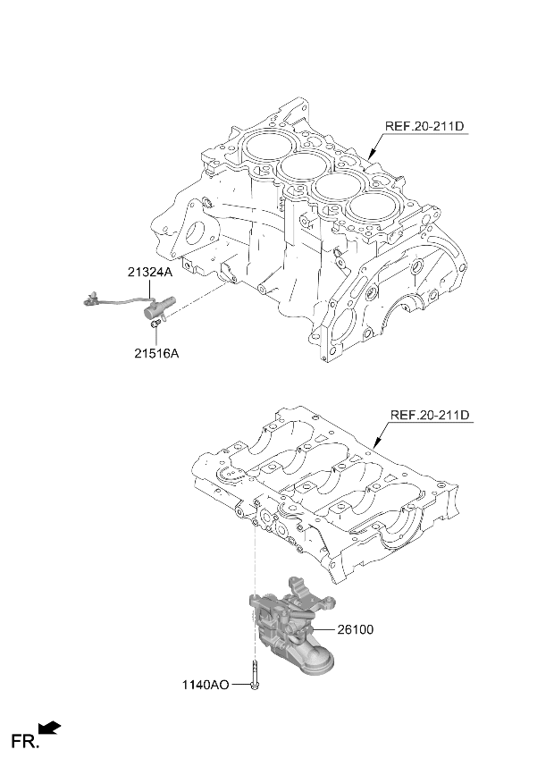 Kia 213002J001 PUMP ASSY-OIL 213002J001 Kia PUMP ASSY-OIL