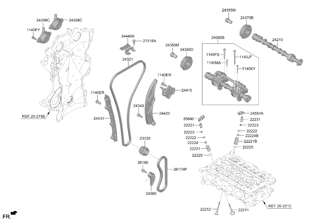 Kia 243502J000 CVVT ASSY 243502J000 Kia CVVT ASSY