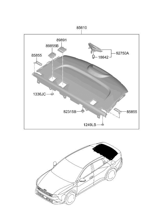 Kia 85617AA050RBQ BEZEL ASSY-CHILD ANC 85617AA050RBQ Kia BEZEL ASSY-CHILD ANC
