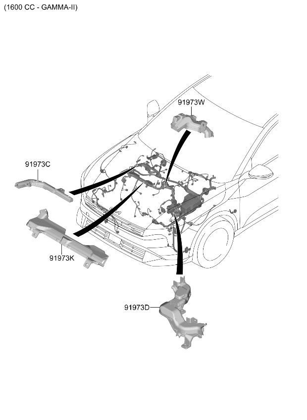 Kia 91961AA070 Wiring Protector 91961AA070 Kia Wiring Protector