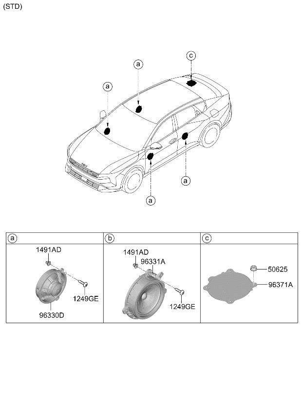 96330BC000 Kia SPEAKER ASSY-DR