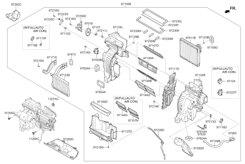 2019 Kia Sorento Core & Seal Assembly-Heater Diagram for 97138C6000