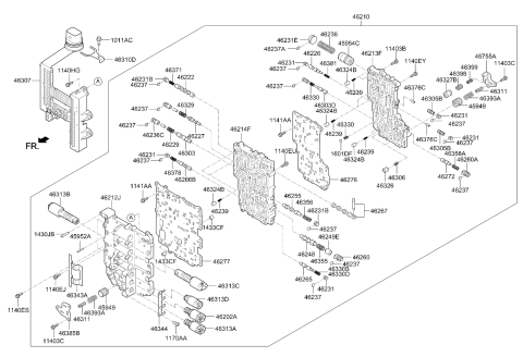 2019 Kia Sorento Solenoid Valve   Diagram for 463134G100