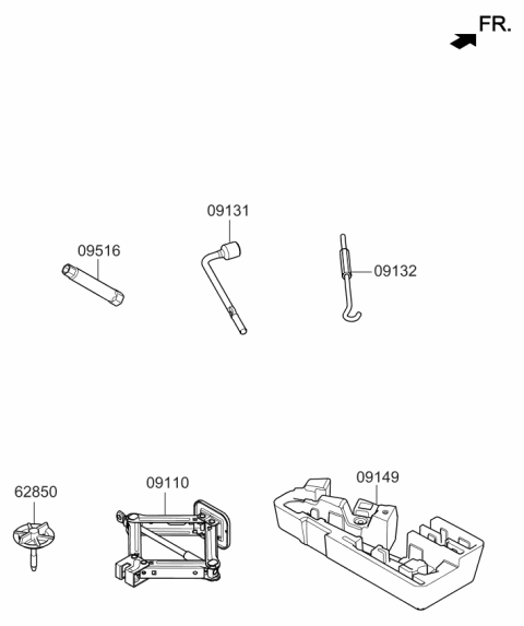 2020 Kia Sorento Case-Jack Diagram for 09149C5000