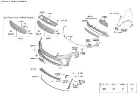 2020 Kia Sorento Cover Assembly-Radiator Diagram for 86360C6000