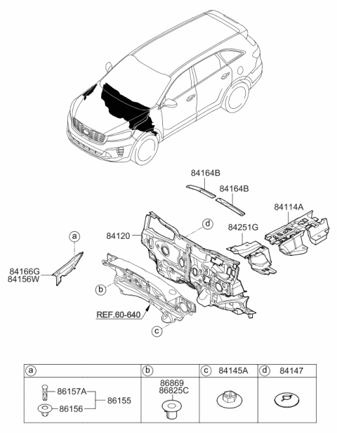 2020 Kia Sorento Isolation Pad & Plug Diagram 2
