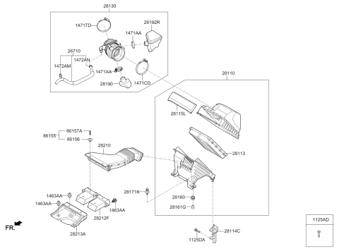 2019 Kia Sorento Air Cleaner Diagram 3
