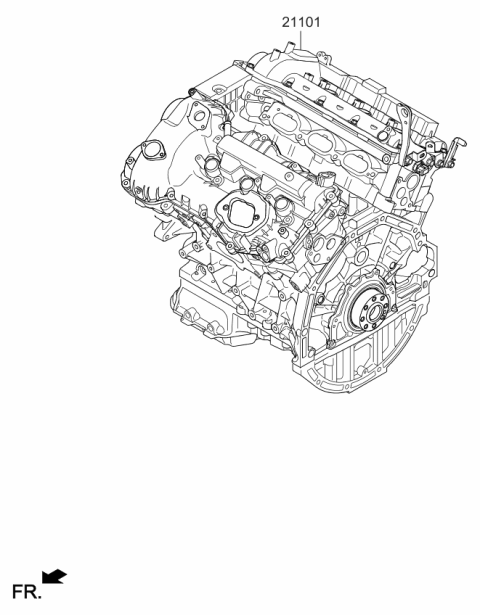 2019 Kia Sorento Sub Engine Assy Diagram 2
