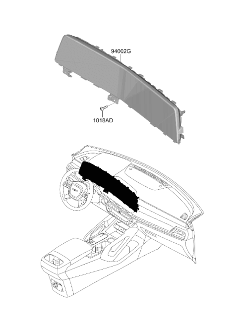 2025 Kia Telluride Instrument Cluster Assembly Diagram for 94061S9000