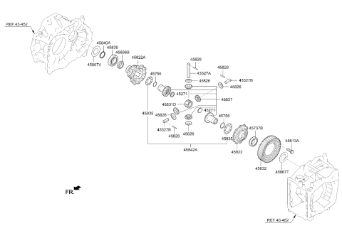 2023 Kia Telluride BEARING-TRANSFER DRI   Diagram for 458294G110