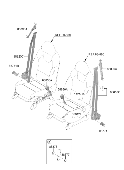 2024 Kia Telluride Pad U Diagram for 88810S9500WK