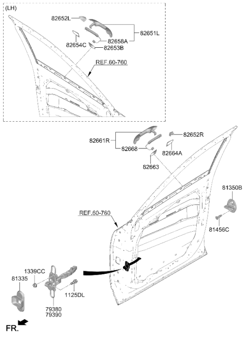 2024 Kia Telluride ANTENNA ASSY-DR O/S Diagram for 82667S9500