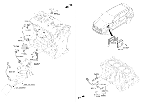 2026 Kia Sportage Electronic Control Unit Diagram for 391X42S900