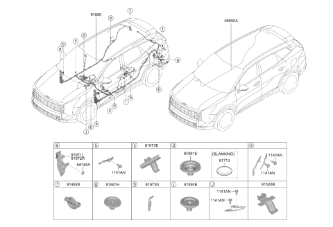2026 Kia Sportage Grommet Diagram for 91981N9040